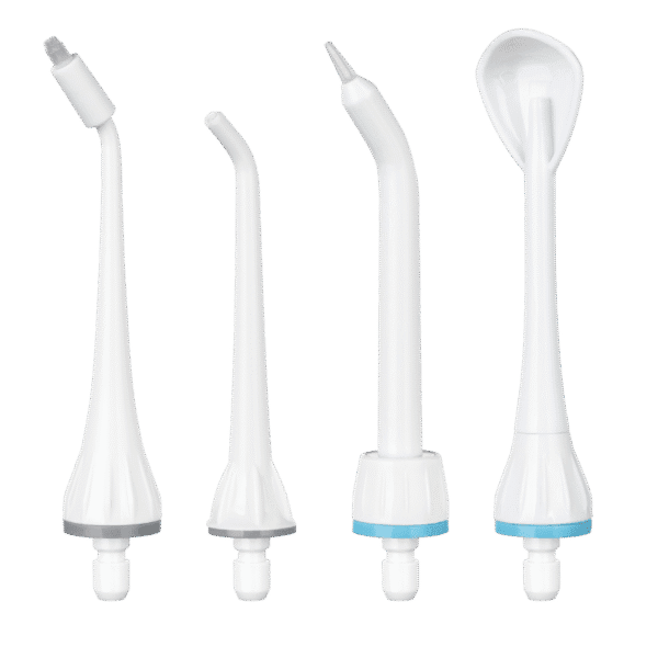 edel+white Flosserpik Pro Station Replacement Set – Ersatz-Aufsätze für die edel+white Munddusche Flosserpik Pro Station - Abbildung verschiedene Aufsätze
