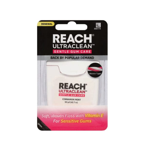 REACH Ultraclean Gentle Gum Care Floss Cannelle 50m- illustration produit en emballage