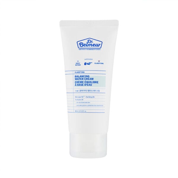 Dr. Belmeur Balancing Water Cream - crème hydratante légère pour peaux grasses & sensibles, régule le sébum et hydrate. Photo du produit.