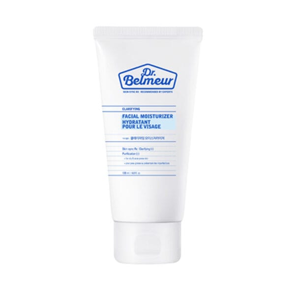 Dr. Belmeur Clarifying Facial Moisturizer 120ml - light moisturizer for acne-prone skin with niacinamide and panthenol. Product image. 