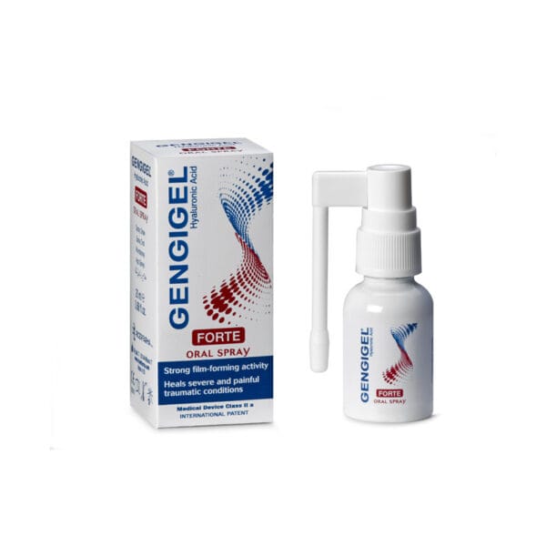 Gengigel Forte 20ml - Soin intensif à l'acide hyaluronique de haut poids moléculaire pour la cicatrisation et le soulagement de la douleur après une intervention dans la bouche