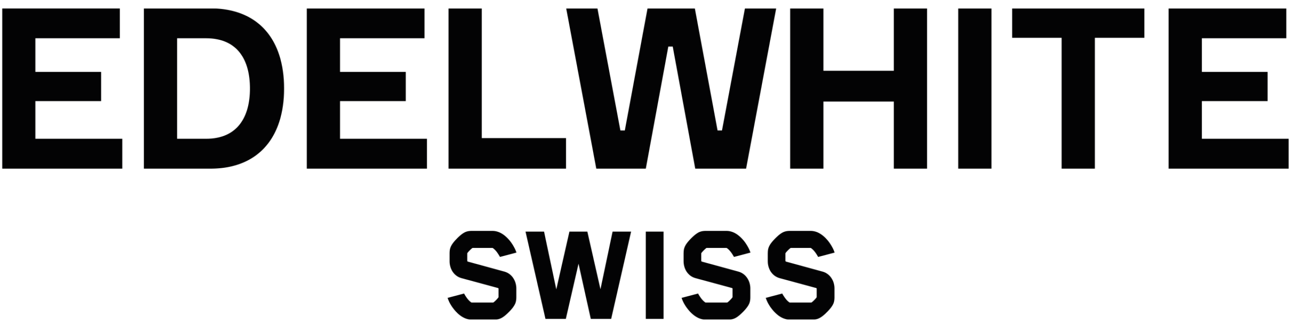 EDELWHITE Logo schweizer Label für Mundhygiene